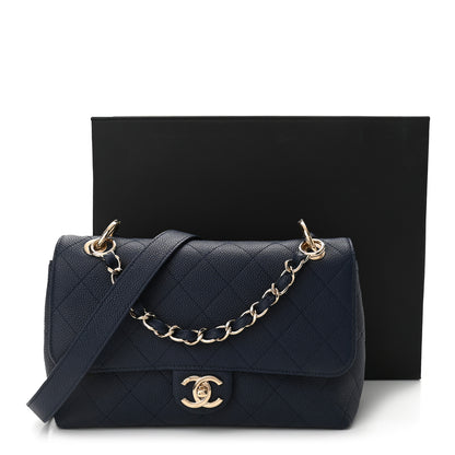 Chanel Caviar Quilted City Walk Flap Navy Blue 11 of 11