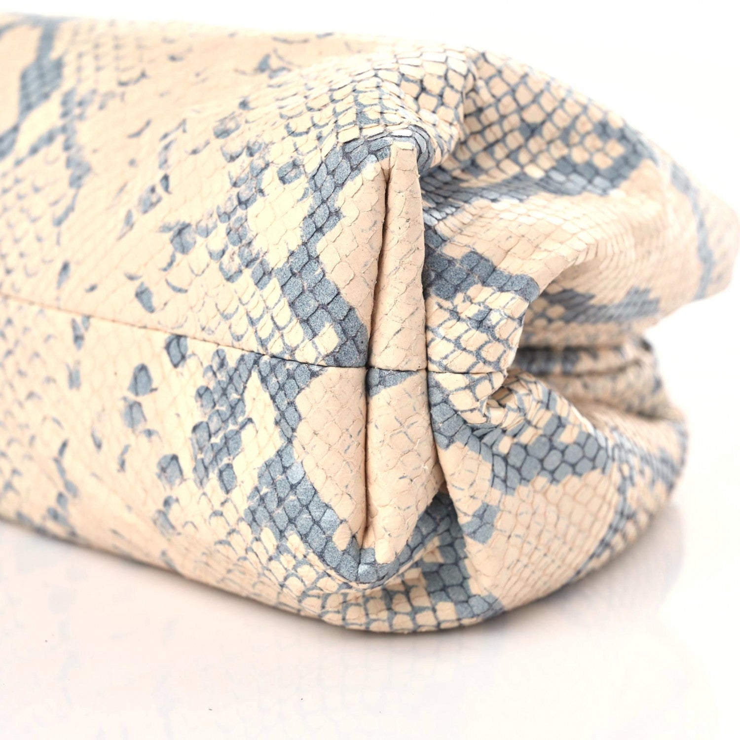 Bottega Veneta Goatskin Python Embossed Teen Pouch Cantaloupe 8 of 8