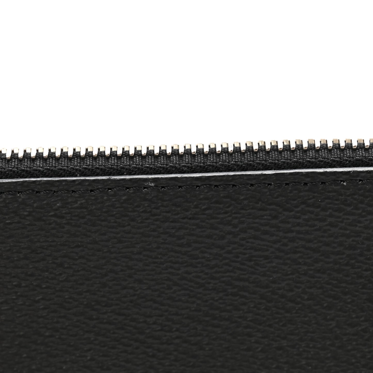 Calfskin Cobra Print Zip Pouch Black