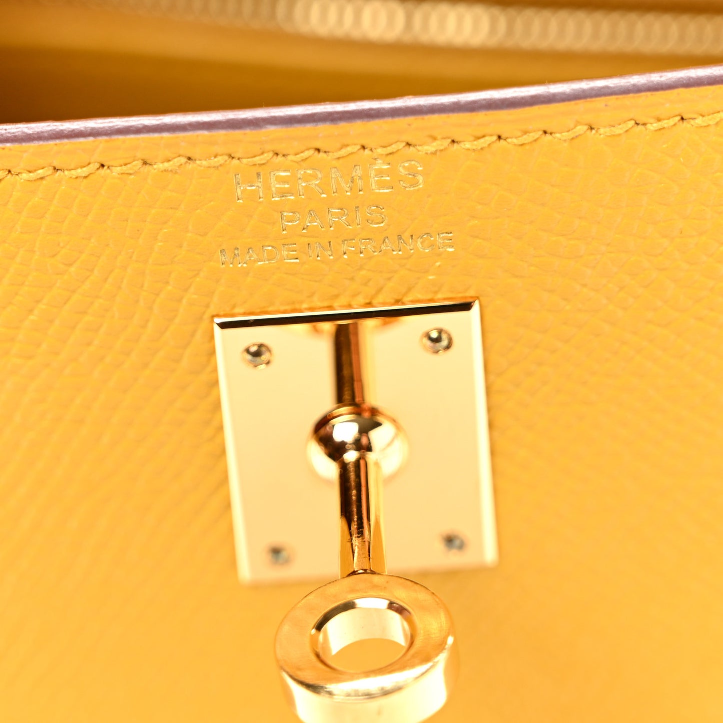 Epsom Kelly Sellier 25 Jaune Ambre