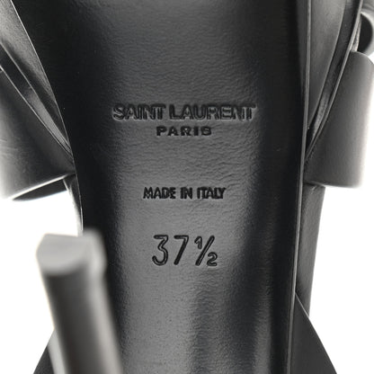 Saint Laurent Calfskin Tribute 75 Platform Sandals 37.5 Black 6 of 9