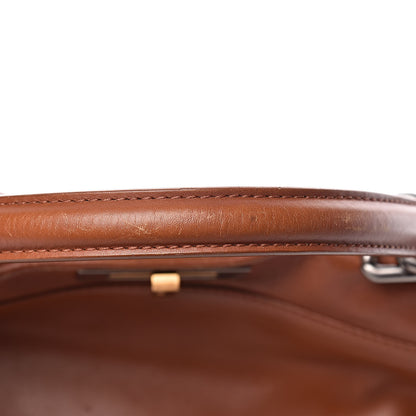 Fendi Vitello Suede Medium Peekaboo Iconic Satchel Cuoio Rame Moro 16 of 22
