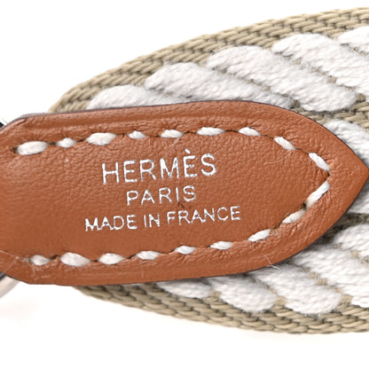 Hermes Toile Swift 25mm Sangle Cordage Shoulder Strap Beige Marfa Gris Pale 3 of 4