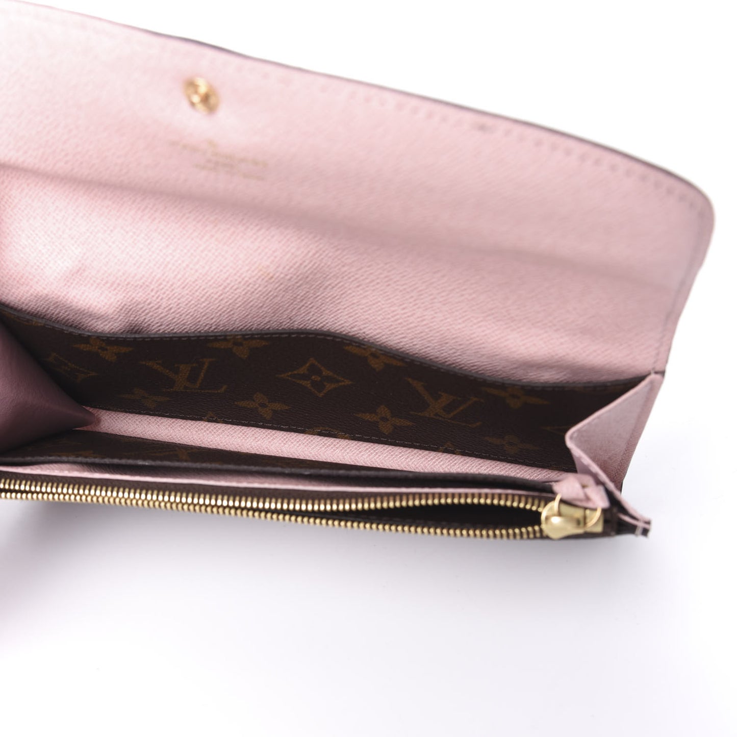 Monogram Emilie Wallet Rose Ballerine