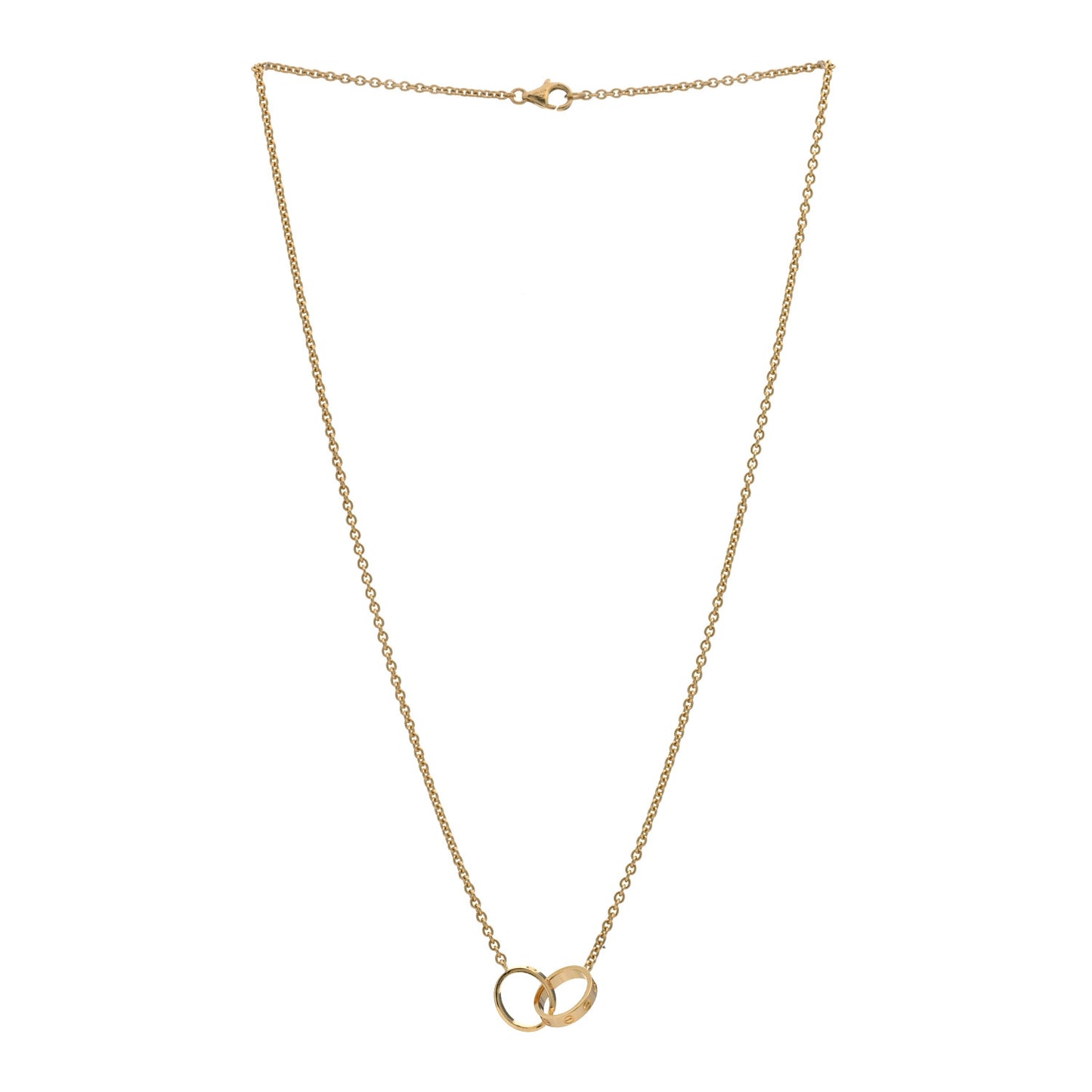 18K Yellow Gold Interlocking LOVE Necklace