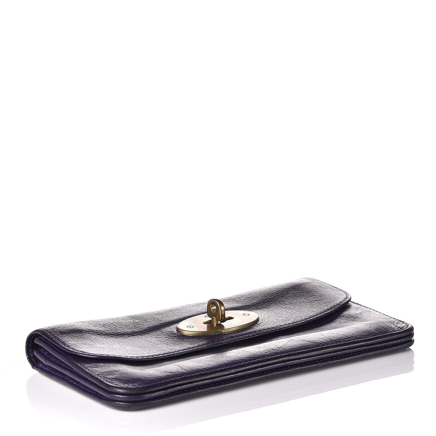 Grainy Calfskin Bayswater Wallet Grape