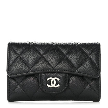 Chanel Caviar Quilted Flap Card Holder Wallet Black 1 of 7