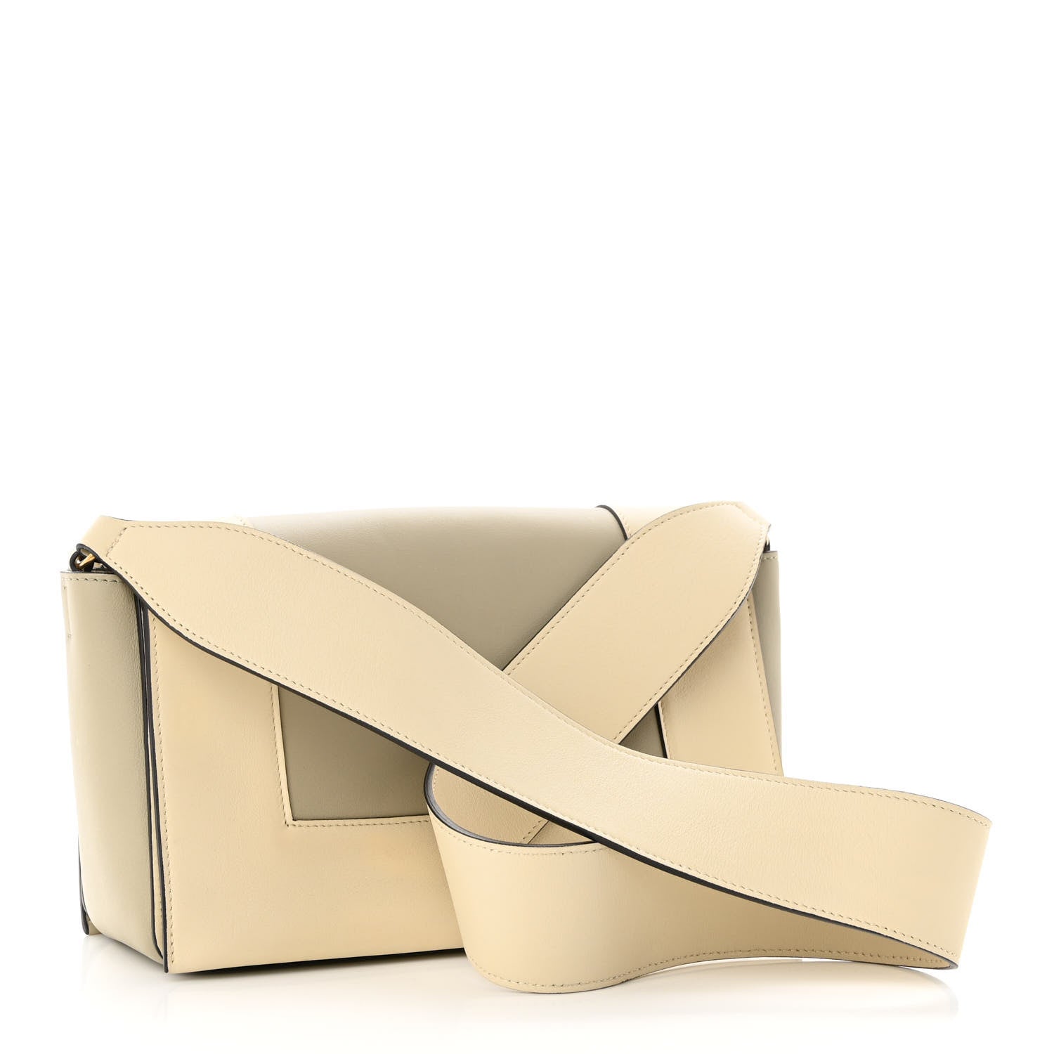 Celine Shiny Smooth Calfskin Medium Frame Shoulder Bag Chalk Mastic 3 of 10