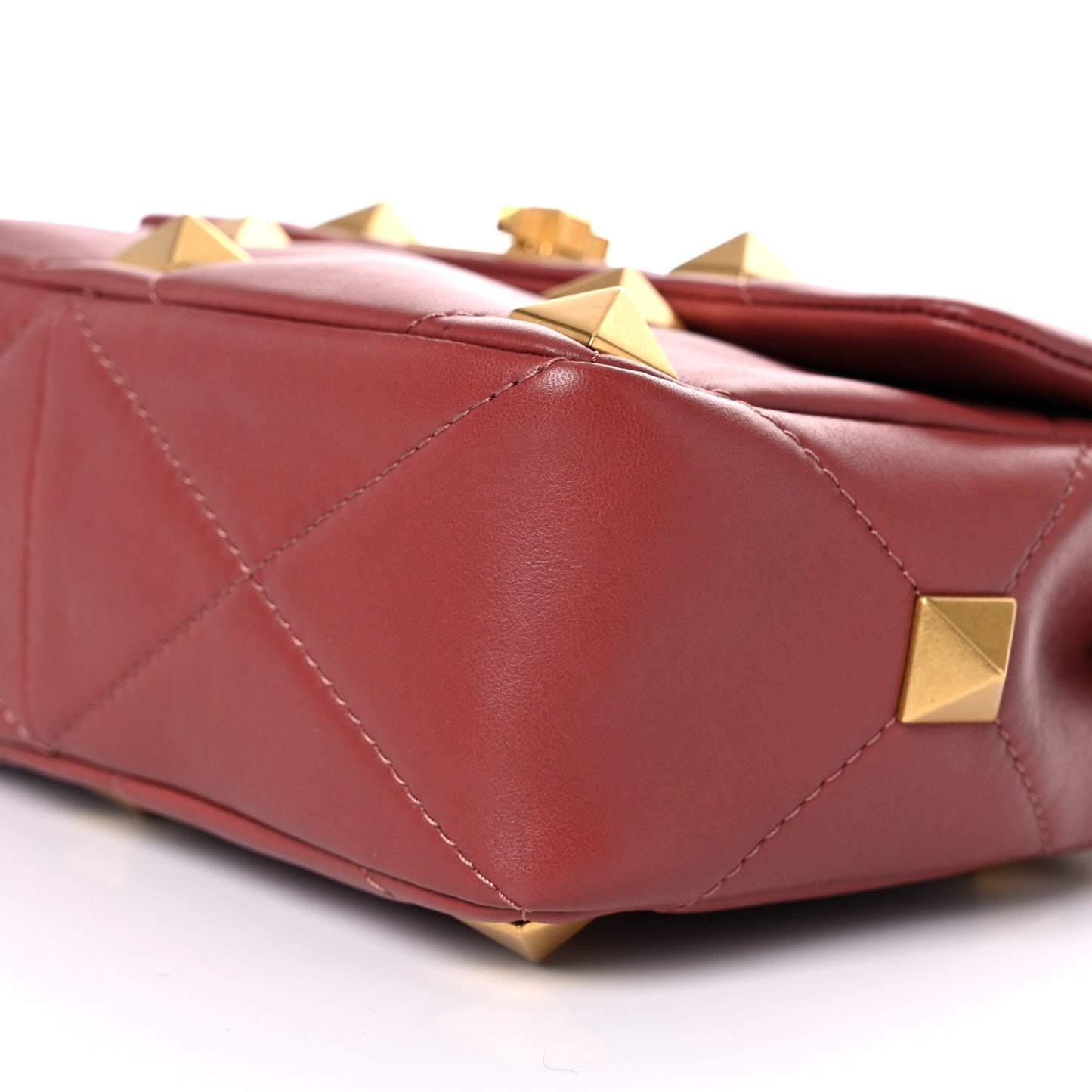 Nappa Medium Roman Stud Shoulder Bag Gingerbread