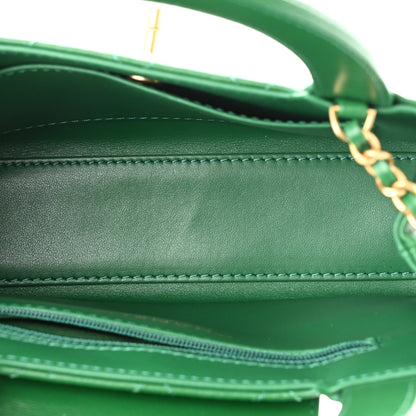 Chanel Shiny Aged Calfskin Quilted Nano Kelly Shopper Green 5 of 10