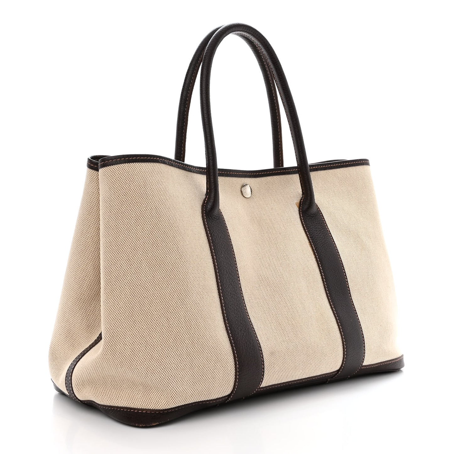 Buffle Skipper Toile Garden Party 36 MM Tote Marron Fonce