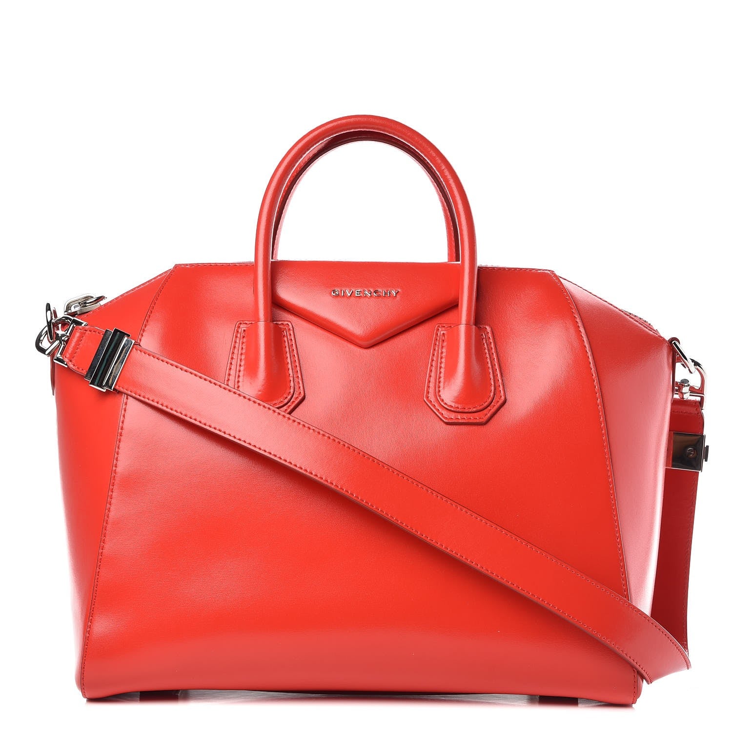 Givenchy Shiny Lord Calfskin Medium Antigona Medium Red 1 of 7