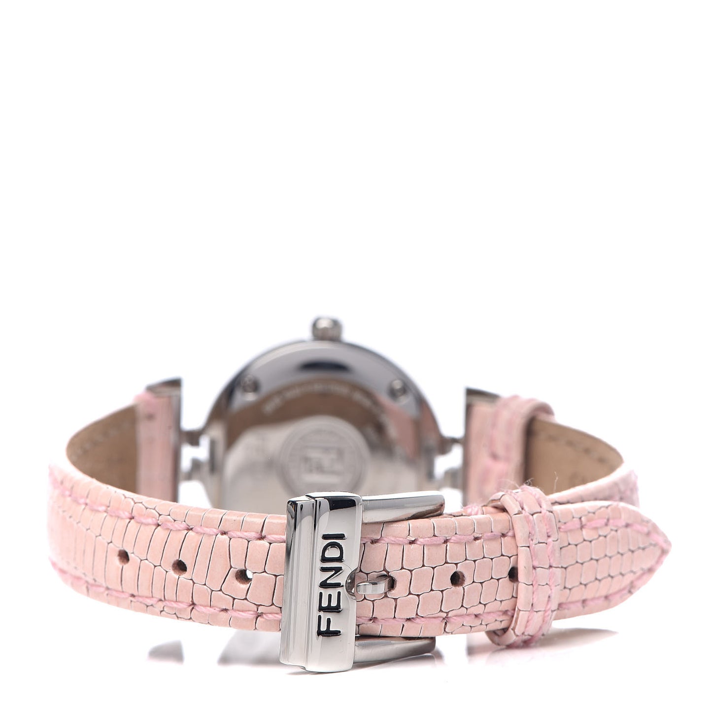 Stainless Steel Calfskin Diamond Pink Mother of Pearl 23mm Moda Quartz Watch