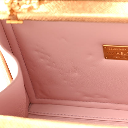 Dolce & Gabbana Velvet Floral Embroidered Devotion Crossbody Bag Pink Gold 7 of 11