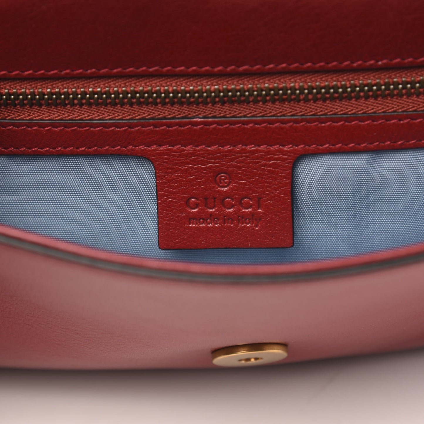 Calfskin Diagonal GG Medium Thiara Double Envelope Shoulder Bag Black Red