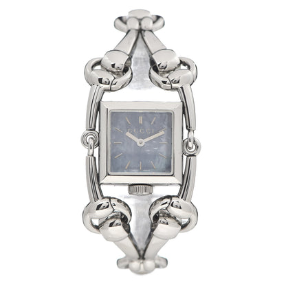 Gucci Stainless Steel Blue Mother of Pearl 20mm Signoria Quartz Watch 1 of 6