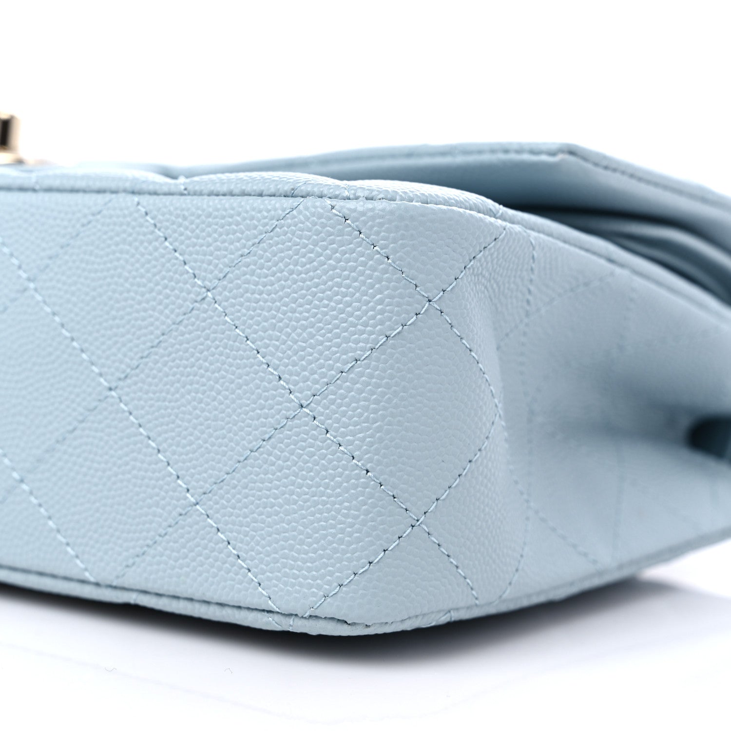 Chanel Caviar Quilted Medium Double Flap Light Blue 9 of 10
