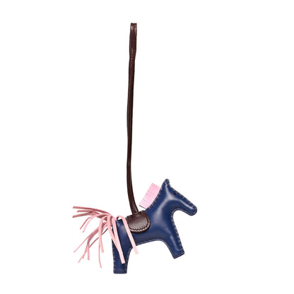 Hermes Milo Lambskin Grigri Rodeo Horse Bag Charm PM Rouge Sellier Mauve Sylvestre Bleu Saphir 1 of 4