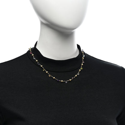 Marco Bicego 18K Yellow Gold Multi Gemstone Paradise Station Necklace 2 of 5