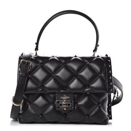 Valentino Garavani Nappa Monochrome Medium Candystud Top Handle Bag Black 1 of 8