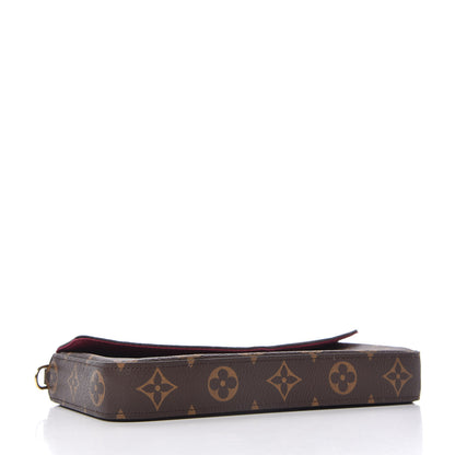 Louis Vuitton Monogram Pochette Felicie Chain Wallet Fuchsia 4 of 9