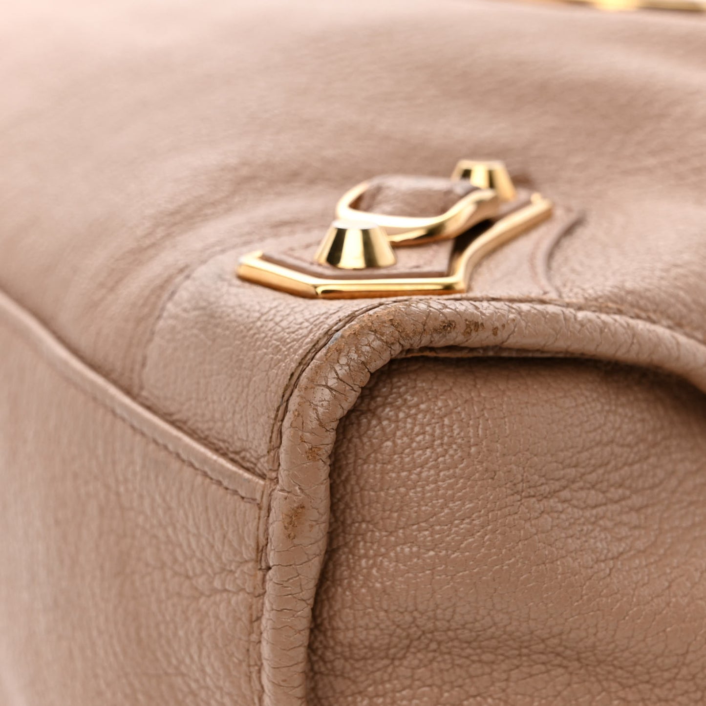 Chevre Gold Metallic Edge Hardware City Rose Des Sables