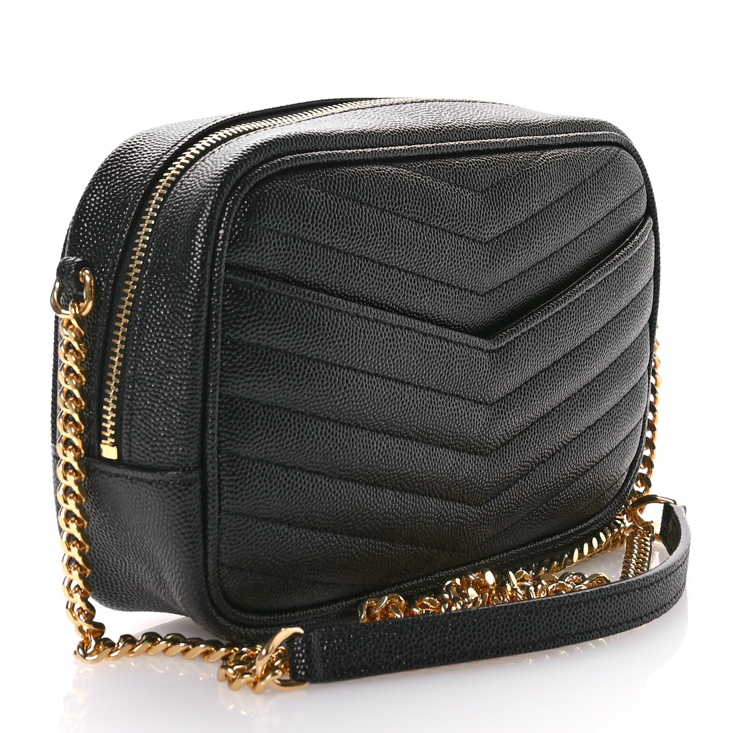 Grain De Poudre Matelasse Monogram Mini Lou Camera Bag Black