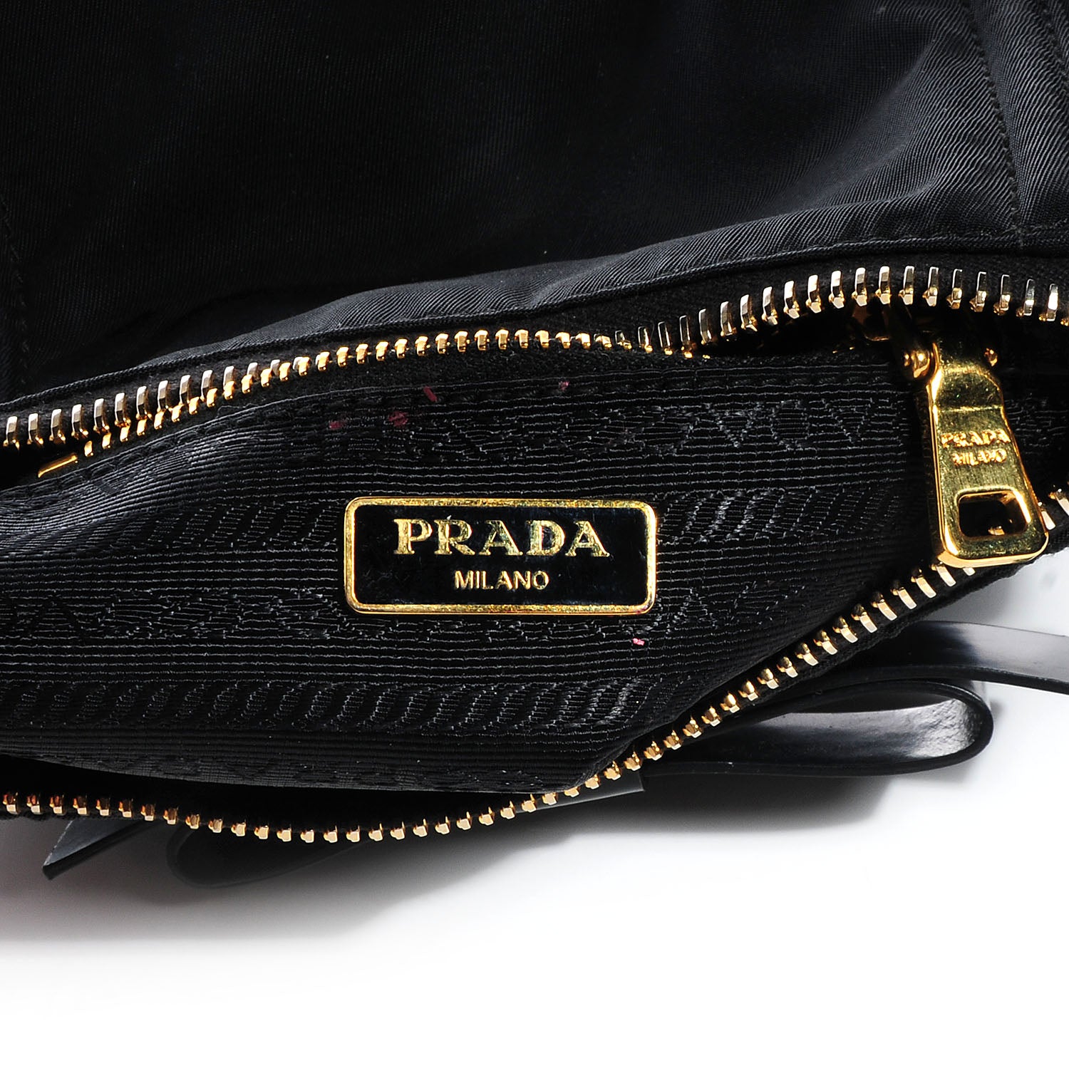 Prada Tessuto Nylon Spazzolato Bow Cosmetic Bag Nero Black 7 of 10