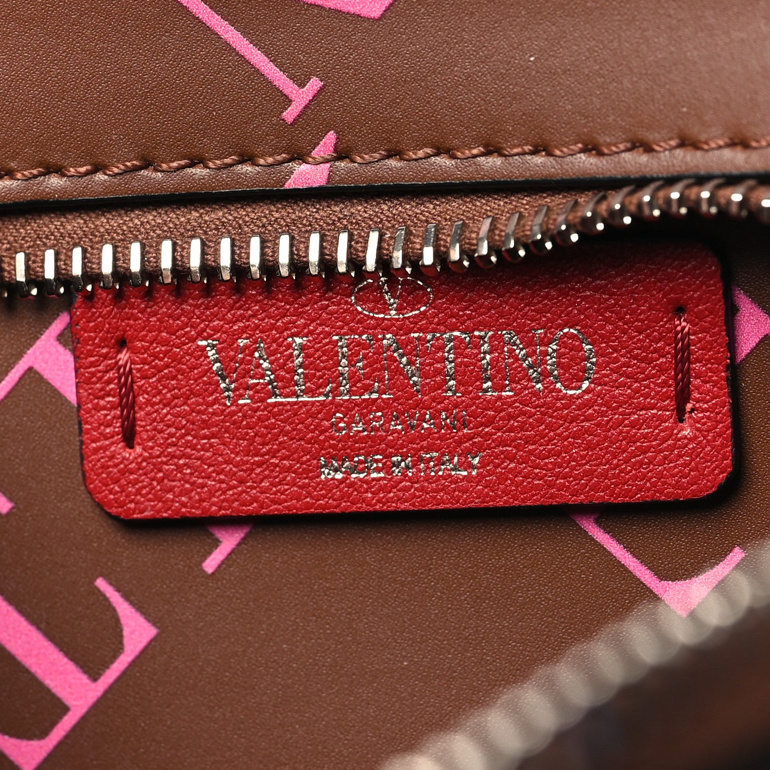 Valentino Garavani Calfskin VLTN Grid Print Belt Bag Cuir Pink 6 of 11
