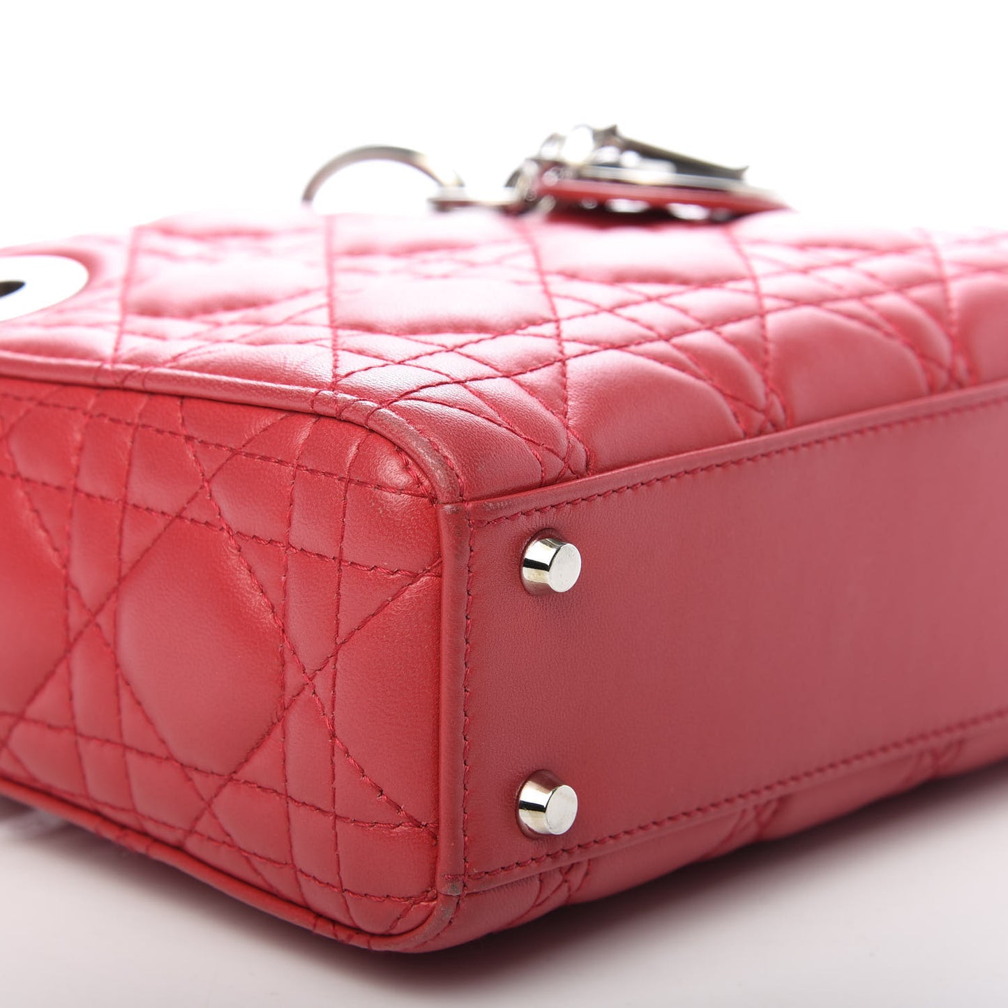 Lambskin Cannage Mini Lady Dior Red