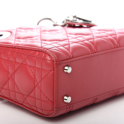 Christian Dior Lambskin Cannage Mini Lady Dior Red 5 of 11