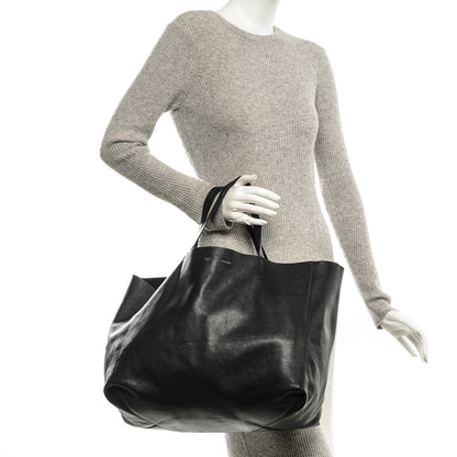 Celine Lambskin Horizontal Cabas Black 2 of 6