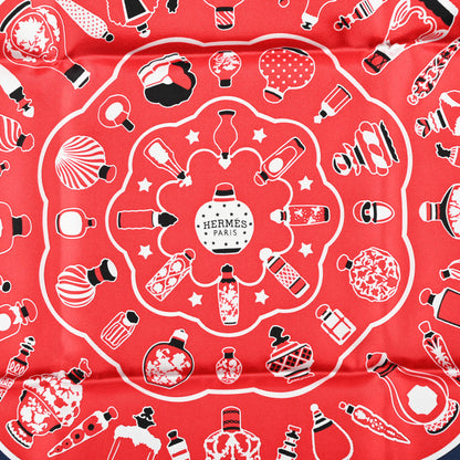 Hermes Silk Les Flacons Bandana Scarf 55 Marine Rouge White 2 of 3