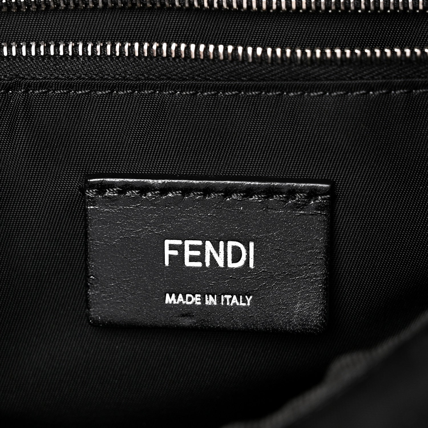 Fendi Suede Nylon Santander Cuoio Romano Bi-Color FF Embossed Small Fendiness Backpack Piombo Fango Grigio Polvere Asphalto 6 of 10
