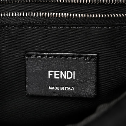 Fendi Suede Nylon Santander Cuoio Romano Bi-Color FF Embossed Small Fendiness Backpack Piombo Fango Grigio Polvere Asphalto 6 of 10