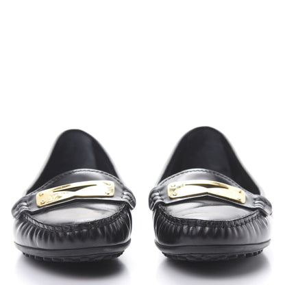 Louis Vuitton Calfskin Cluny Loafers 39 Black 2 of 10