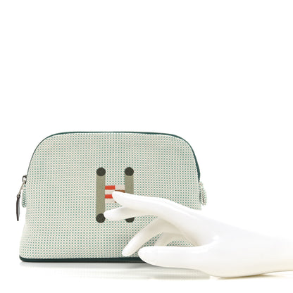 Hermes Cotton Canvas Crazy H Mini Bolide Case Nuage Menthe 2 of 8