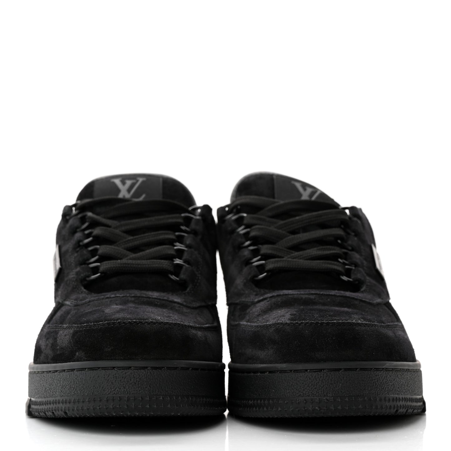 Suede Mens LV Trainer Sneakers 7.5 Black