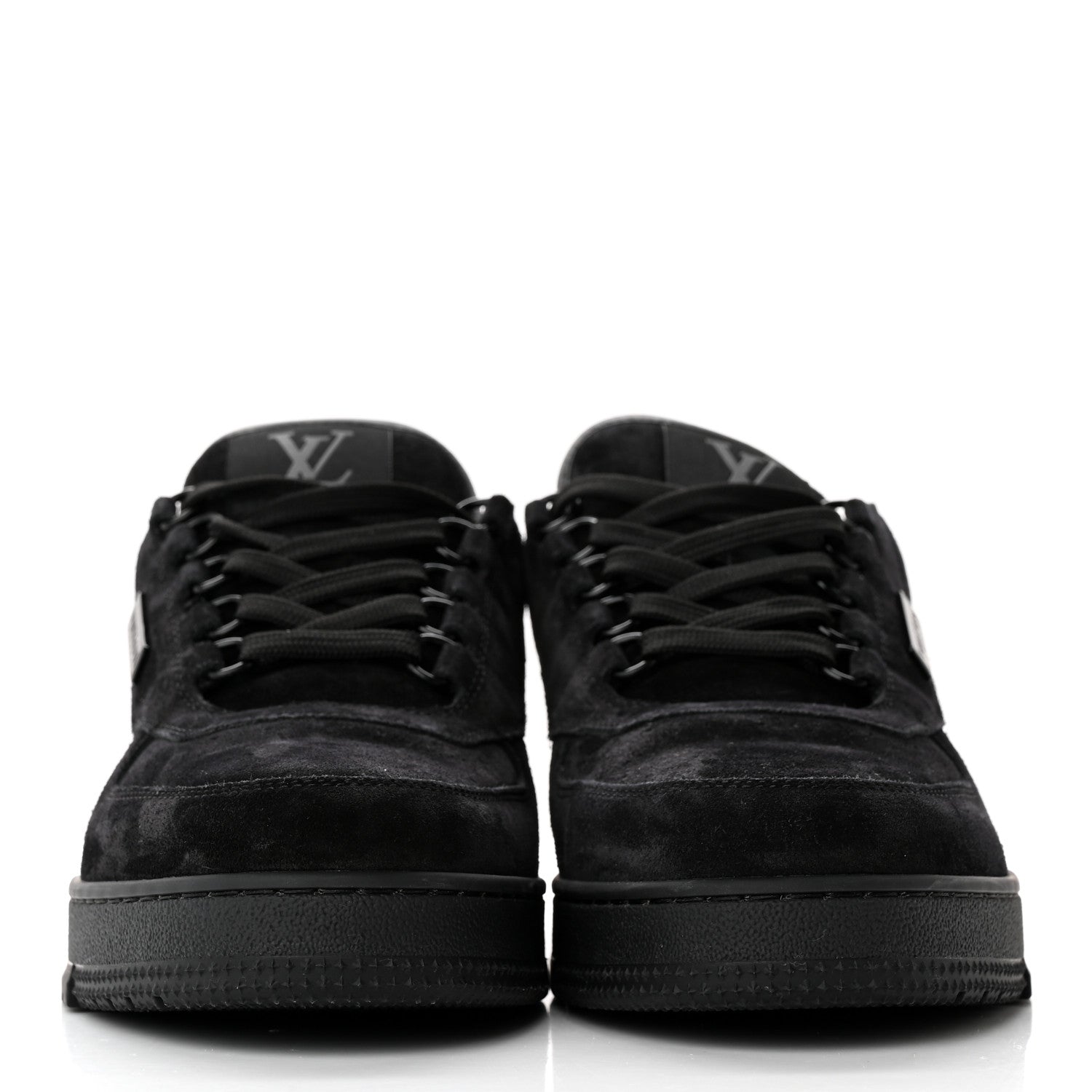 Louis Vuitton Suede Mens LV Trainer Sneakers 7.5 Black 2 of 8