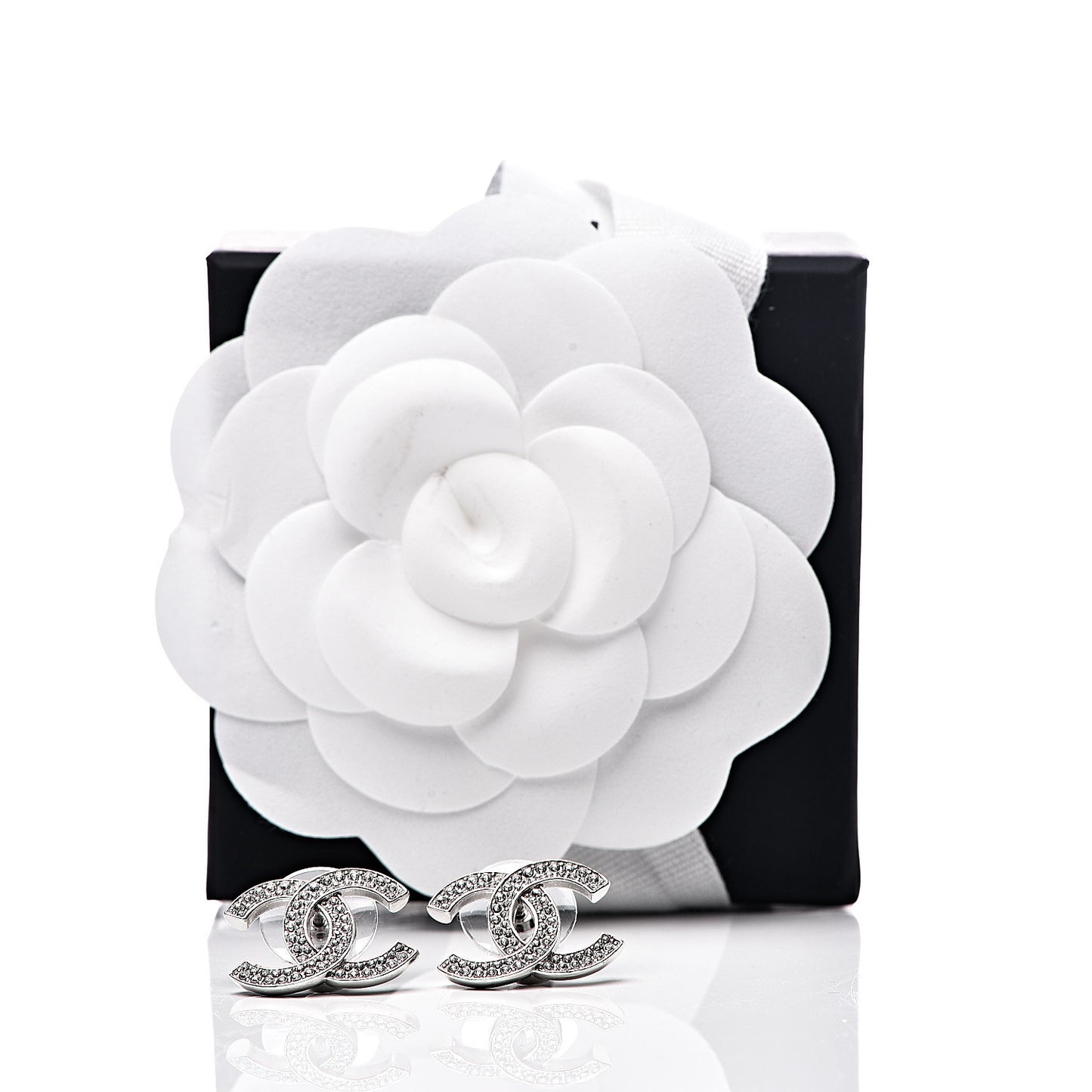 Crystal Palais Garnier CC Earrings Silver