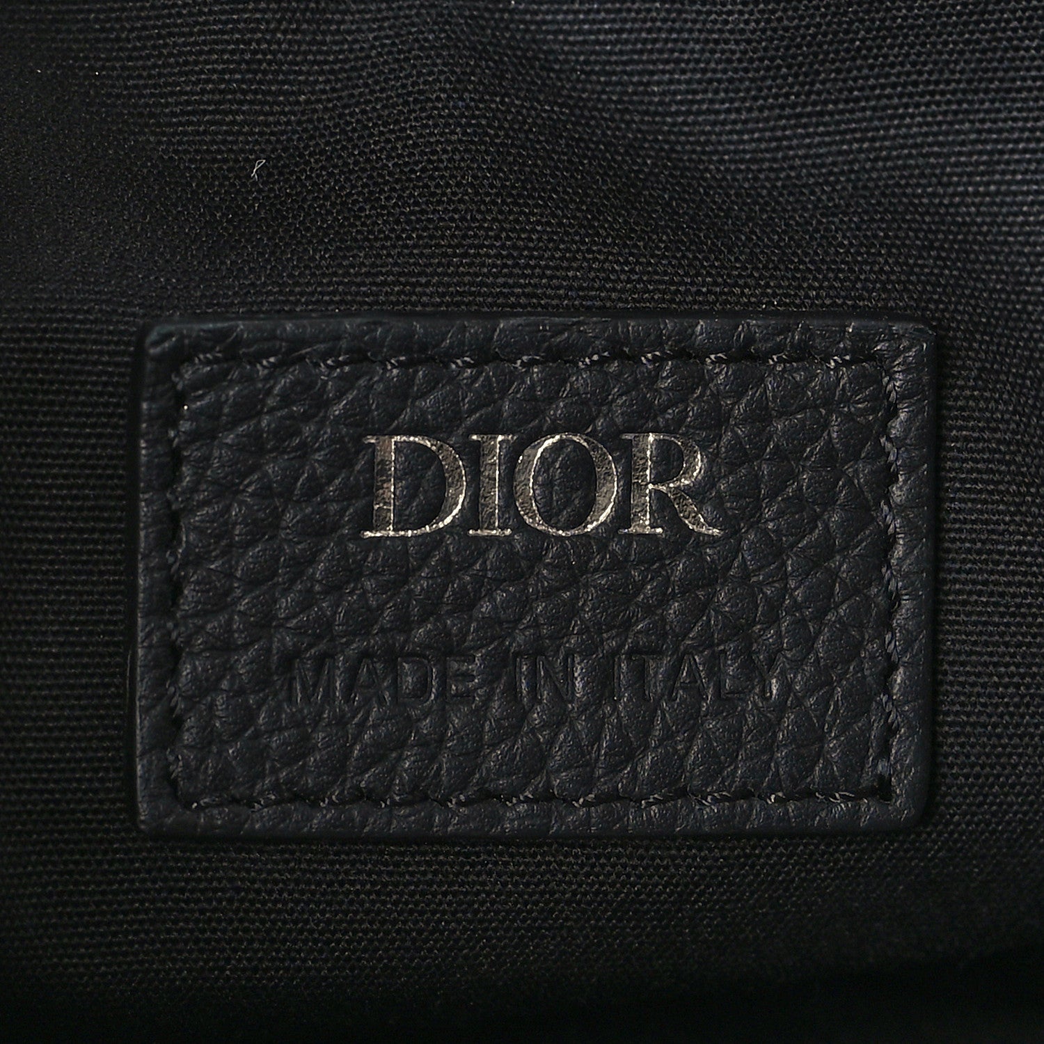 Christian Dior Grained Calfskin Kim Jones Saddle Bag Black 5 of 6