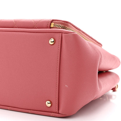 Chanel Caviar Quilted Small Business Affinity Shopping Bag Pink 10 of 12