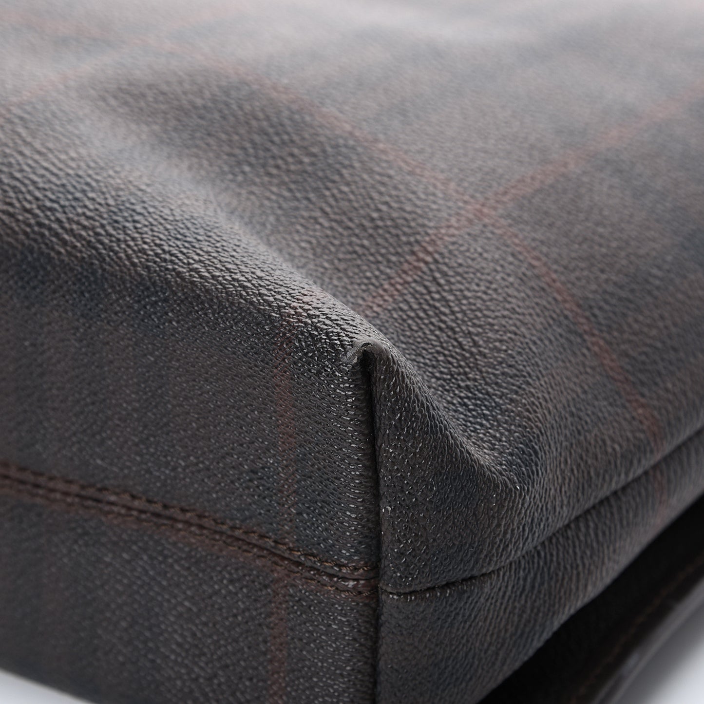 Smoked Haymarket Check Messenger Bag Brown