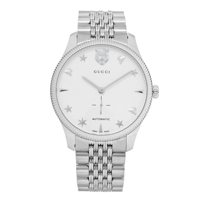 Gucci Stainless Steel 40mm G-Timeless Charm Automatic Watch 1 of 5