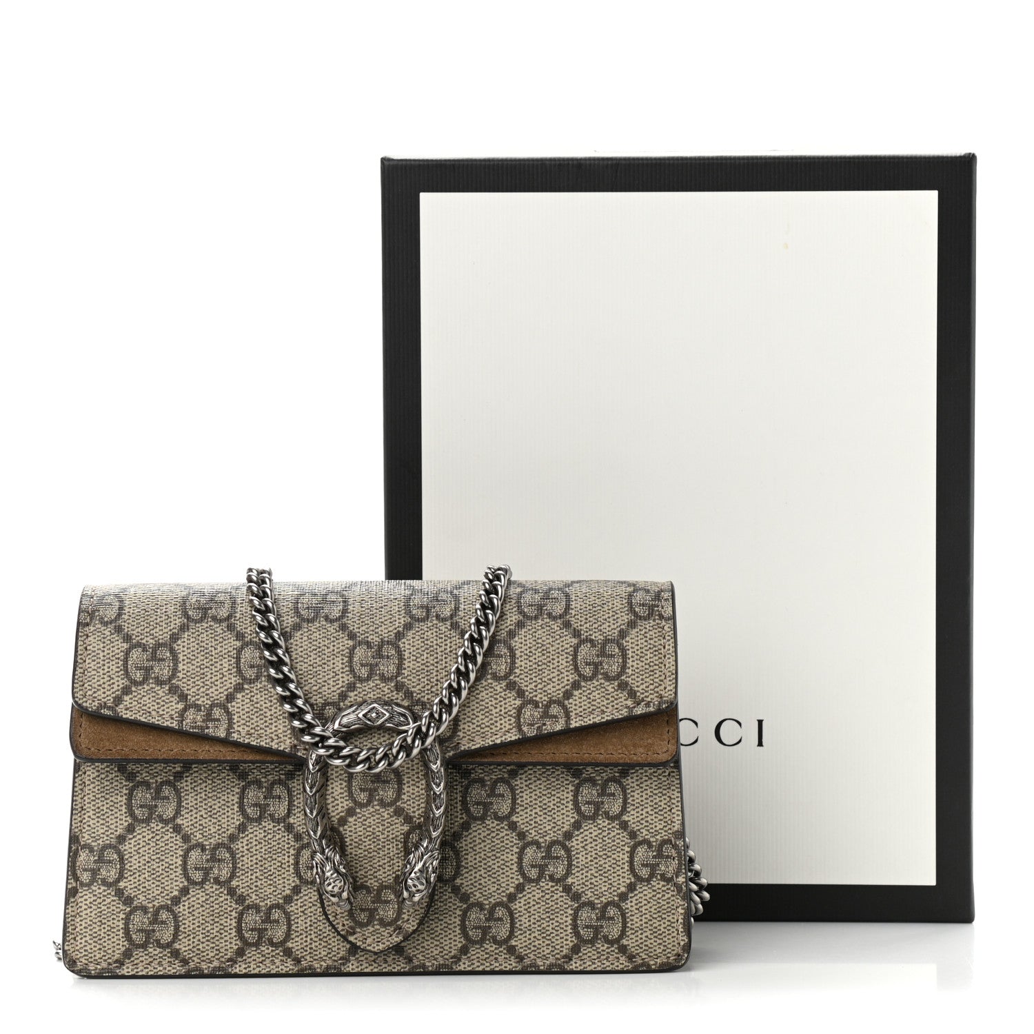 Gucci GG Supreme Monogram Super Mini Dionysus Shoulder Bag Taupe 10 of 10