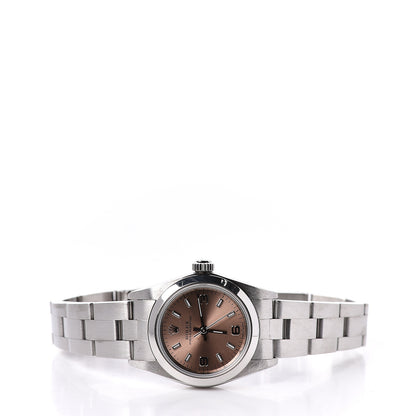 Rolex Stainless Steel 24mm Oyster Perpetual Watch Pink 76080 3 of 7