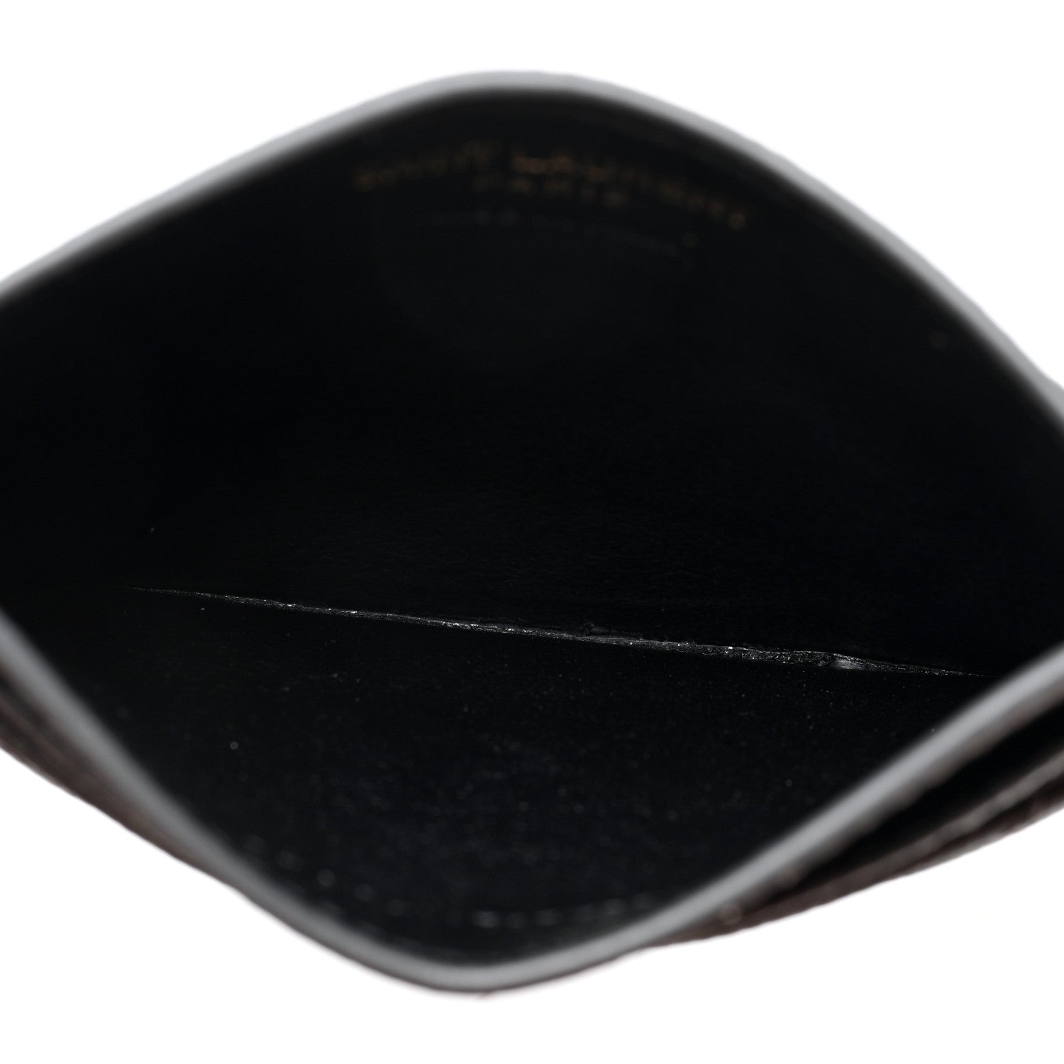 Saint Laurent Grain De Poudre Matelasse Chevron Cassandre Credit Card Case Storm 5 of 8