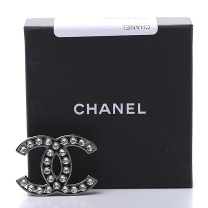 Chanel Crystal CC Brooch Silver 5 of 5