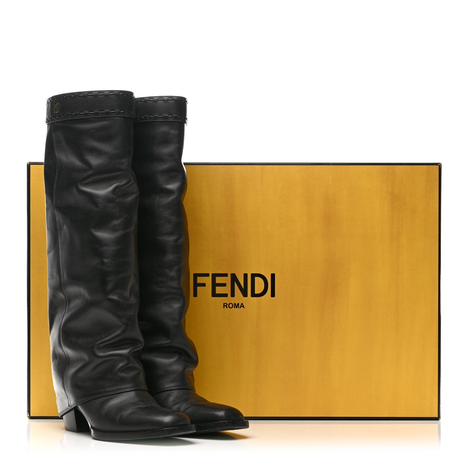 Fendi Vitello Minerva Boots 39 Black 9 of 9