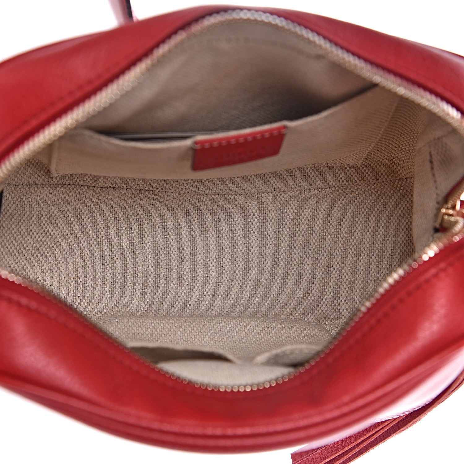 Gucci Pebbled Calfskin Small Soho Disco Bag Tabasco Red 5 of 11